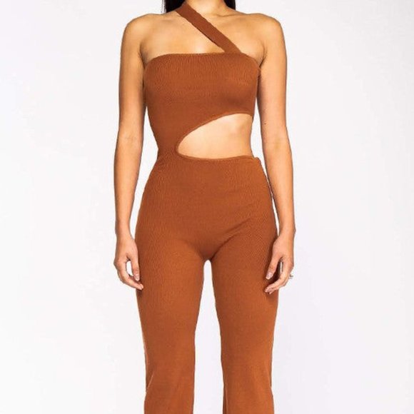 One Shoulder Strap Jumper - Brown - Picture 2 of 3